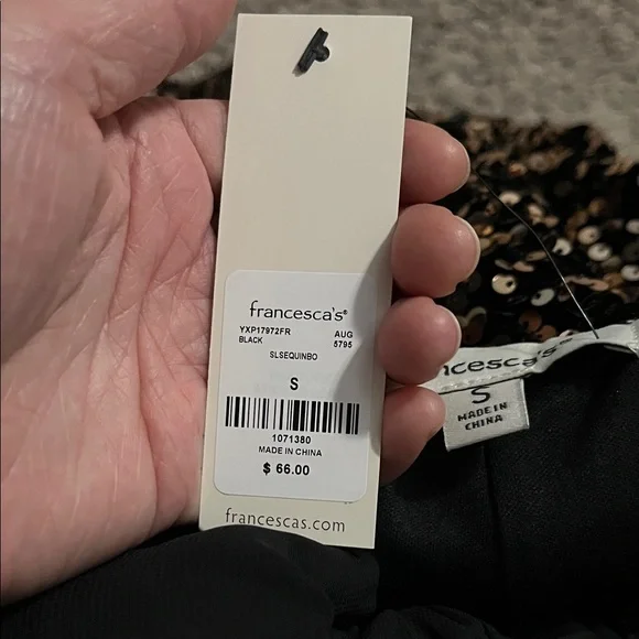 Francesca's Collections Black and Silver Sequin Mini Dress - Picture 4 of 4